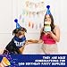 JJUNW 4 Stück Hund Geburtstag Bandana Set, Hund Geburtstag Party Set, Hunde Bandana Mütze mit 8 Bling Nummern und Fliege Hunde Zubehör Set für Welpenkatzenhaustie(blau)