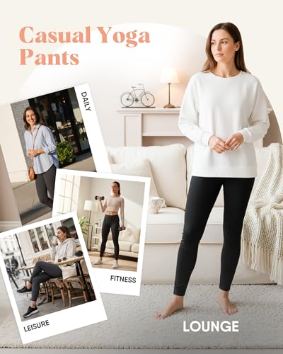 Image of ZOOSIXX High Waisted Leggings for Women Tummy Control Soft Workout Lounge Gym Pants
