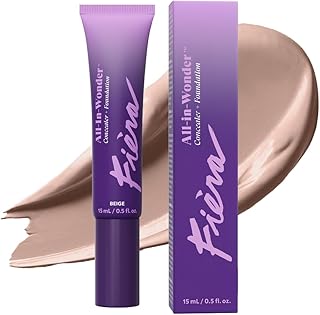 Fièra All-In-Wonder™ Concealer + Foundation – Full-Coverage, Crease-Proof, Hydrating Formula for Mature Skin, Blurs Fine Lines & Dark Circles, Radiant Second-Skin Finish – Beige, 0.5 FL. OZ. / 15 ML
