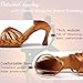 Hixingo Zapatos de Baile Latino Mujer 5cm Tango Zapatos de Salsa y Bachata con Tacón Cómodos Elegante Sandalias para la práctica y el Rendimiento Imagen de Hixingo Zapatos de Baile Latino Mujer 5cm Tango Zapatos de Salsa y Bachata con Tacón Cómodos Elegante Sandalias para la práctica y el Rendimiento
