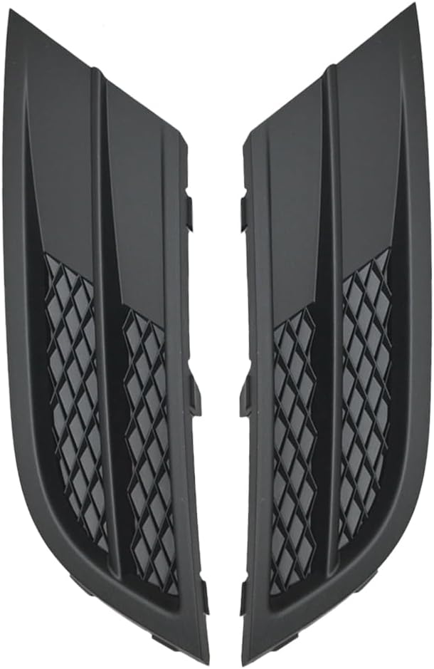 Fog Light Bumper Covers Passenger Side, Front Bumper Fog Light Cover Grilles Matte Black, 5C6853666G Compatible with Jetta 2015-2017 Note: Only fits for models without fog lights., Right