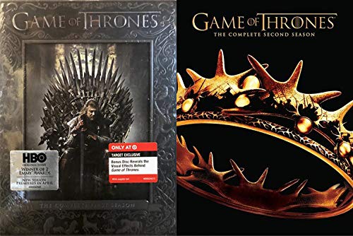 Watch George R.R. Martin's Novels Come To Life: Game Of Thrones- The Complete First Season (Target Exclusive) & Game Of Thrones- The Complete Second Season DVD Bundle