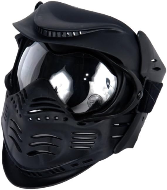 Lancer Tactical Airsoft Double Pane Lens Full Face Safety Mask - Black