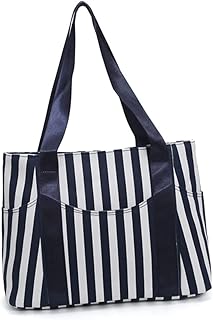 Bolsas De Mão Femininas Bolsa De Lona Feminina Bolsa De Lona Para Bolsas De Lona Para Bolsa De Lona Listrada Bolsa De Ombro Para Mamãe Bolsa De Lona Portátil