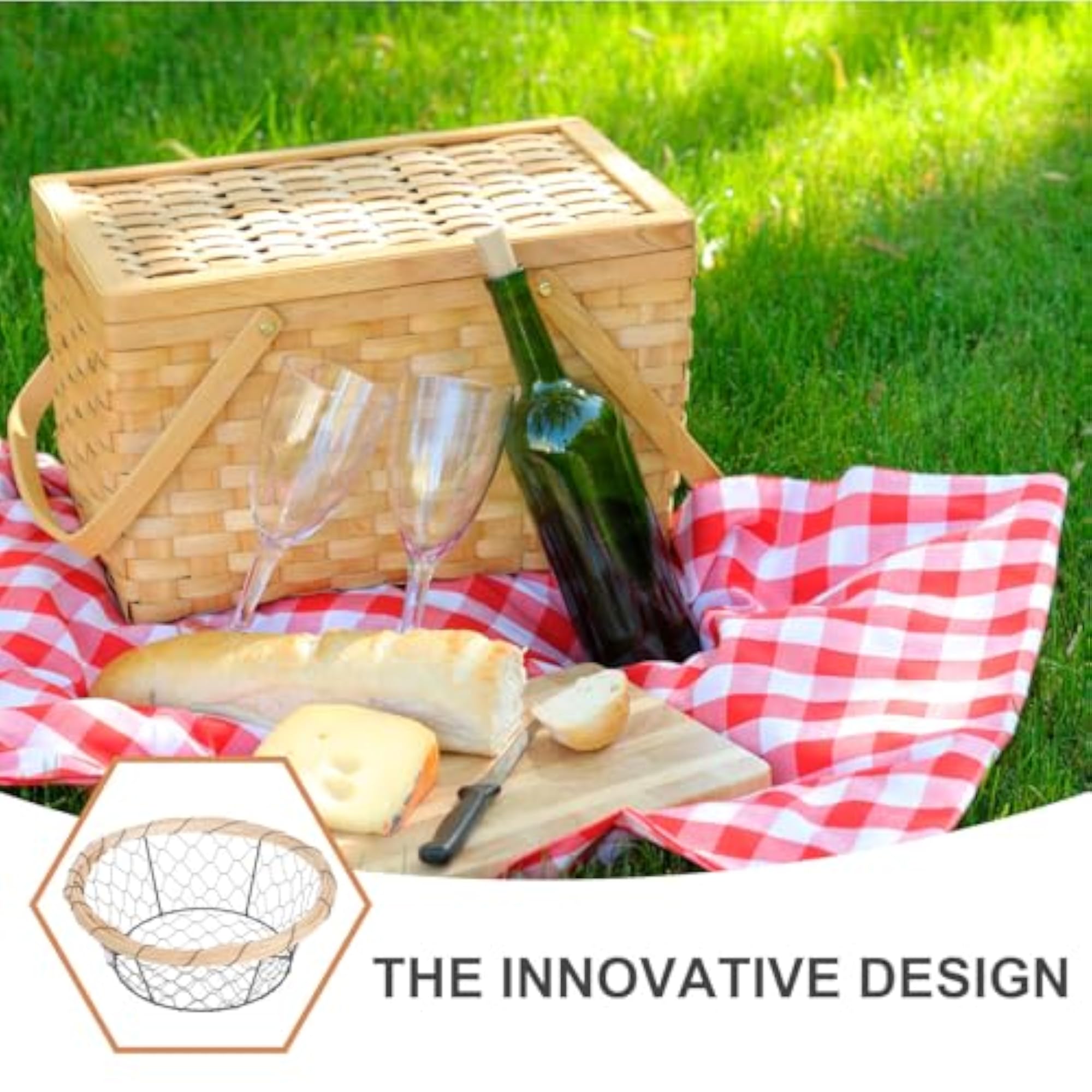 Wire Mesh Egg Basket and Bread Storage Bin