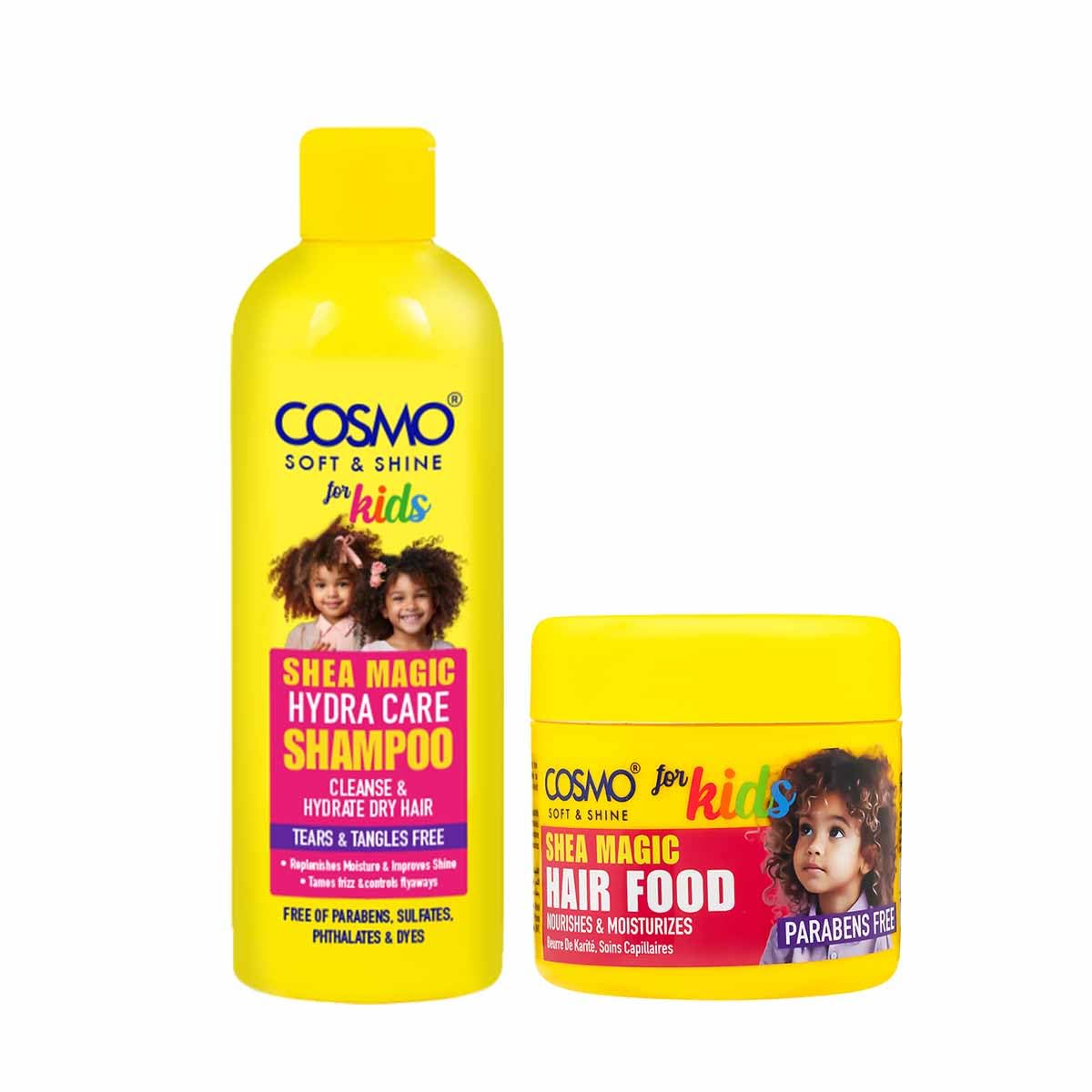 Cosmo Soft & Shine For Kids Shea Magic Hair Care Set | 480ml Hydra Care Shampoo + 150g Hair Food | Nourishes & Moisturizes | Deep Cleanser, Anti Breakage Formula | Free From Sulfates, Paraben & Tear-image-24