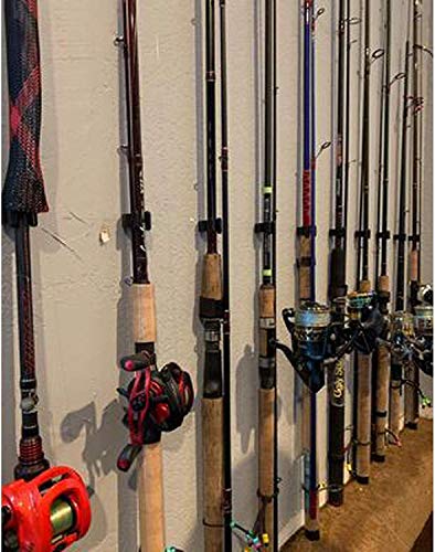Suporte de armazenamento para vara de pesca, comporta vara de pesca e molinetes, suporte de parede i