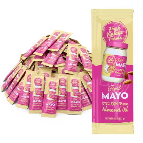 Fresh Vintage Farms Almond Oil Mayonnaise Sachets, Seed Oil Free, 200 Ct