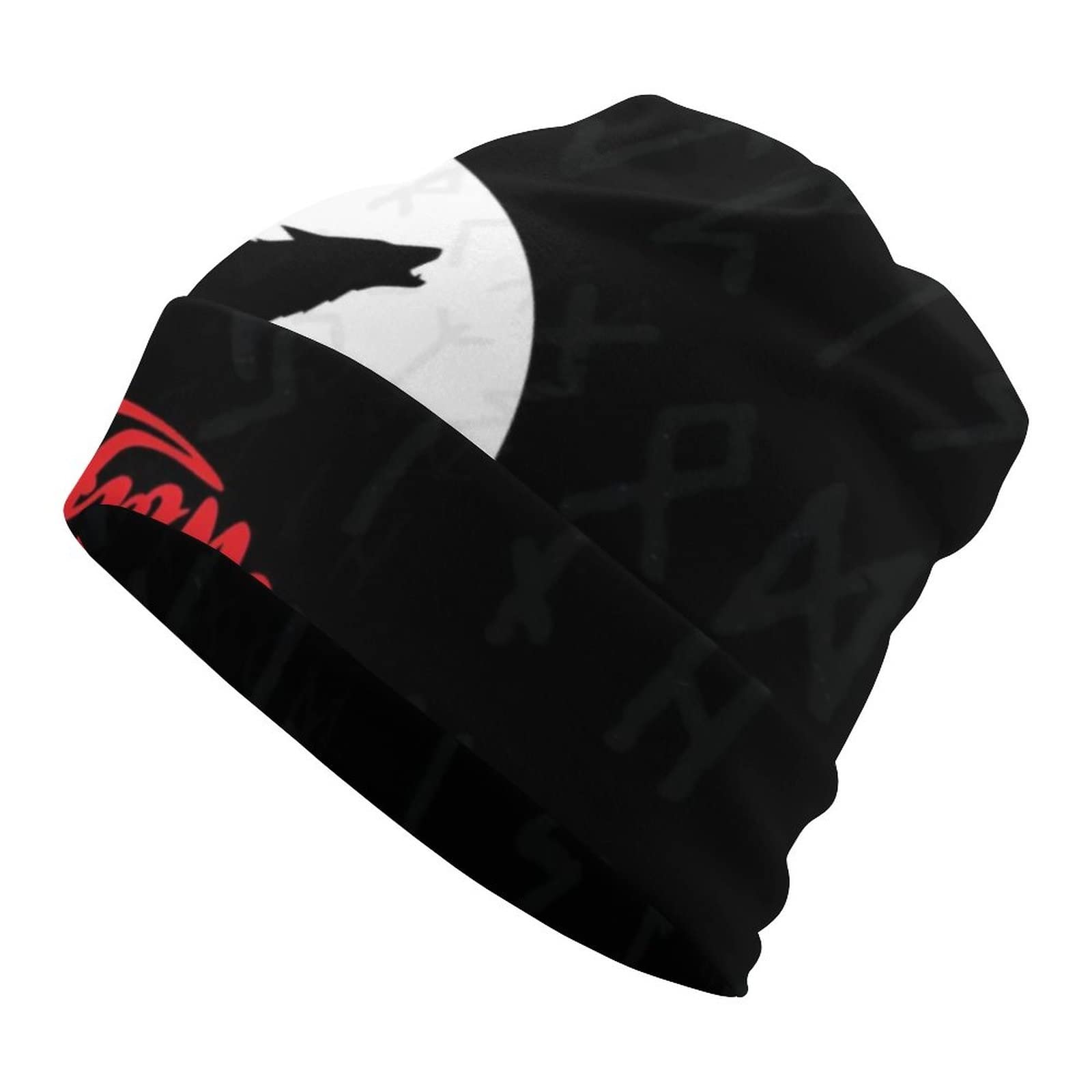 Bonnet Viking imprimé 3D runes nordiques et bonnet corbeau d'Odin souple pour l'hiver