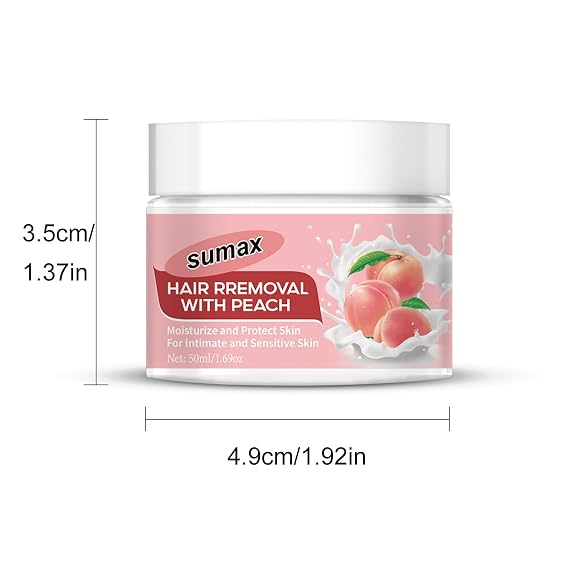 SUMAX Hair Removal Cream for Women and Men 50G Travel Size Depilatory Cream Painless Hair Removal Cream Fast and Effective Body Hair Removal Cream for Bikini, Arms, Legs, Underarm Hair Removal