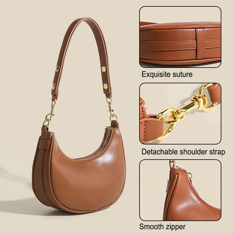 Stylish Crescent Shoulder Bag Underarm Purse Shoulder Bag with 3 Ways Adjustable Strap for Daily Use and Special Occasions4