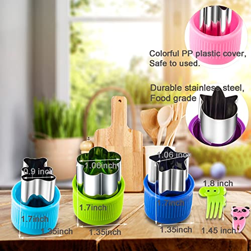 Small Cookie Cutter Sets Mini Fruit Cutters For Kids Tiny Food Shape Cutouts 28 Pack Match With 10 Pack Cute Animal Picks And Forks Baking And Food Supplement Accessories #TOP1