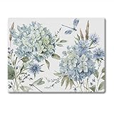CounterArt Bohemian Blue 3mm Tempered Glass Cutting Board 10” x 8” Manufactured in the USA Serving Board Cheese Board Bar Board Dishwasher Safe