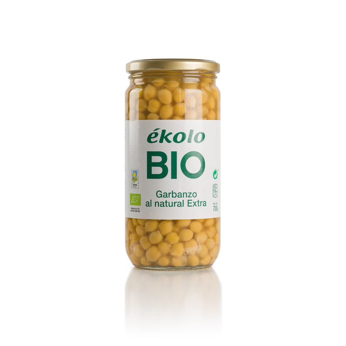 Ekolo Garbanzos Al Natural Bio, 6 Tarros, 700g 4200g