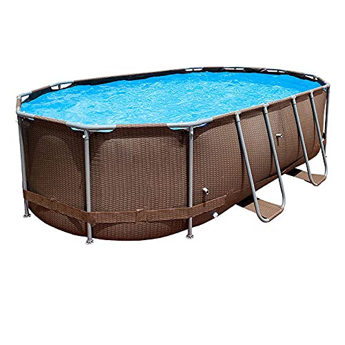FHISD Badewanne Innen-Außenpool, Aufblasbarer Pool Erwachsene mit Pumpe,Großer Stent-Pool, Außenpool-Cane_4.27M