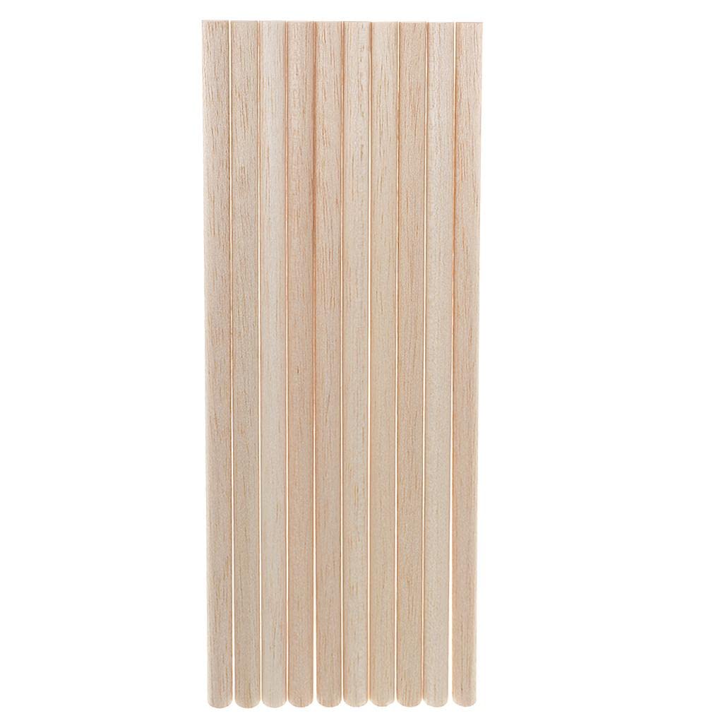 MYADDICTION 10 Pieces Wood Unfinished Wood Craft Semi-Circle Stick Dowel Rod 11mm Crafts | Multi-Purpose Craft Supplies | Crafting Pieces | Wooden Pieces-image-18