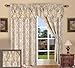 Elegance Linen Luxury Jacquard Curtain Panel Set with Attached Valance 55