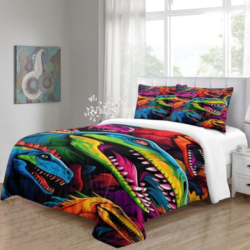 Funda nórdica de dinosaurio suave para niños que buscan una cama cómoda y divertida 5