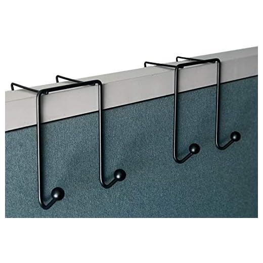 Tetra-Teknica CWH-02-2P 3 Inch Space Addition Wire Double Hook for Partition Wall Cubicle Panel, Color Black, 2 per Pack