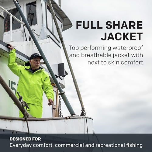 Grundens Men’s Full Share Jacket | Waterproof, Breathable, Hi Vis Yellow, 3X-Large2