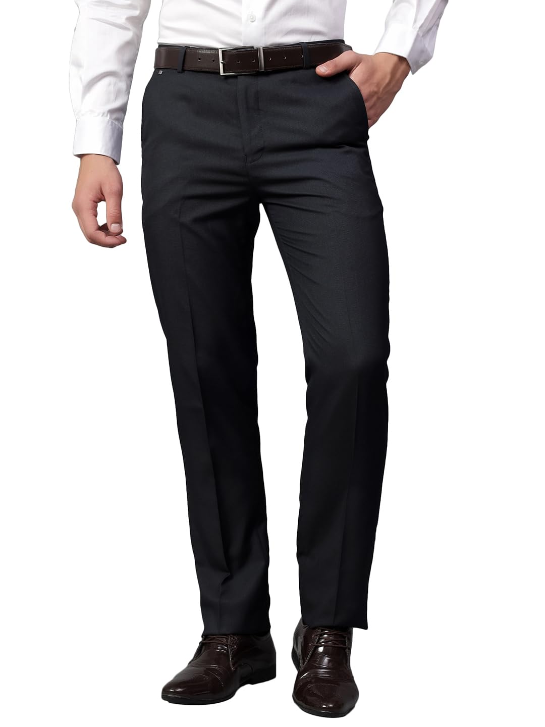 cantabil Men Self Design Non Pleated Regular Fit Mid Rise Formal Trousers for Men | Formal Pants for Men | Formal Wear Regular Fit Trousers for Men (P_MTRF00190A)-picture-21