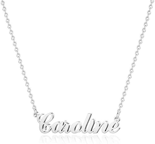 Collar Hidepoo con nombre personalizado, colgante con nombre personalizado de acero inoxidable, cadena refinada con nombre, joya personalizable de