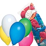 farbig sortiert Susy Card 11442936 Luftballons, Latex, farbig sortiert, 500 Stück im Polybeutel