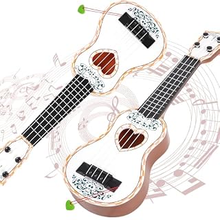 Raimy 17in Ukulele Guitar for Kids – 4 String Mini Learning Instruments Educational Musical Toy for Beginner Toddler Gifts for Age 3 4 5 6 7 8 9 Years Boys Girls Baby Children (White) - Les Beatles, Paul McCartney, John Lennon, RIngo Starr, George Harrison Raimy 17in Ukulele Guitar for Kids - 4 String Mini Learning Instruments Educational Musical Toy for Beginner Toddler Gifts for Age 3 4 5 6 7 8 9 Years Boys Girls Baby Children (White) – Image 2