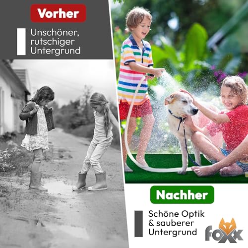 Kunstrasen 100x200 – Wetterfester Outdoor Teppich in Grün für Balkon, Terrasse & Garten | Robuster Filz Teppichboden als Rasen-Alternative