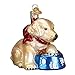 Old World Christmas Labrador Pup Glass Blown Ornament