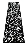 Modern Rug Runner 2 Feet X 7 Feet Black Brown Ivory G 23