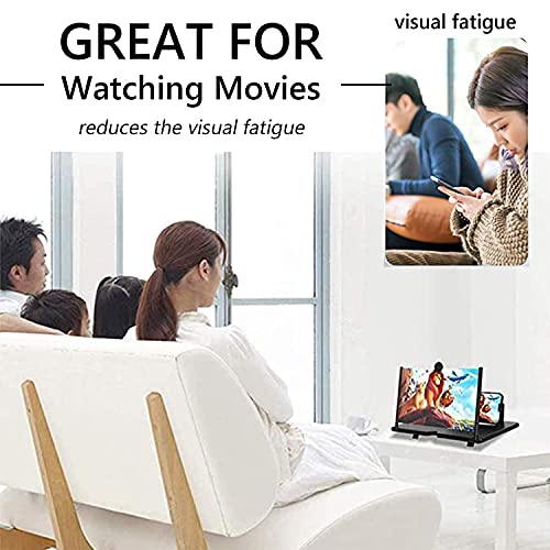 16 Inch Phone Screen Magnifier, Screen Magnifier For Cell Phone, Smartphone Foldable Screen Magnifier, Mobile Phone Amplifier Fit For All Smartphone (Black-16Inch) #TOP4