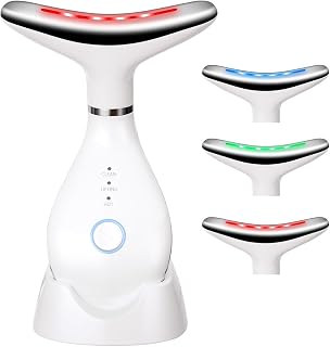 Masseur facial électrique AOGOE, 3 modes raffermissant, anti-rides, 3 couleurs EMS, chauffage à 45℃, machine beauté pour f...