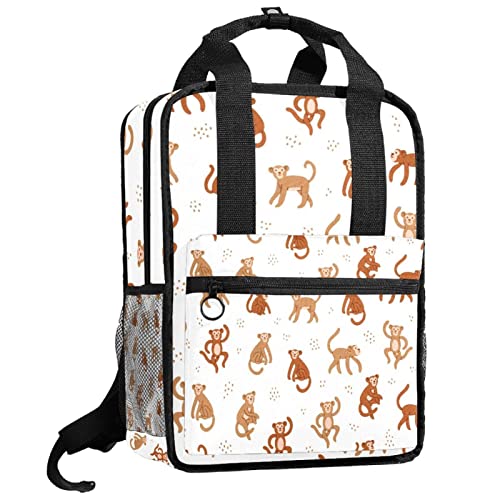 Sac à dos pour garçons motif renard orange cartable filles ajustable