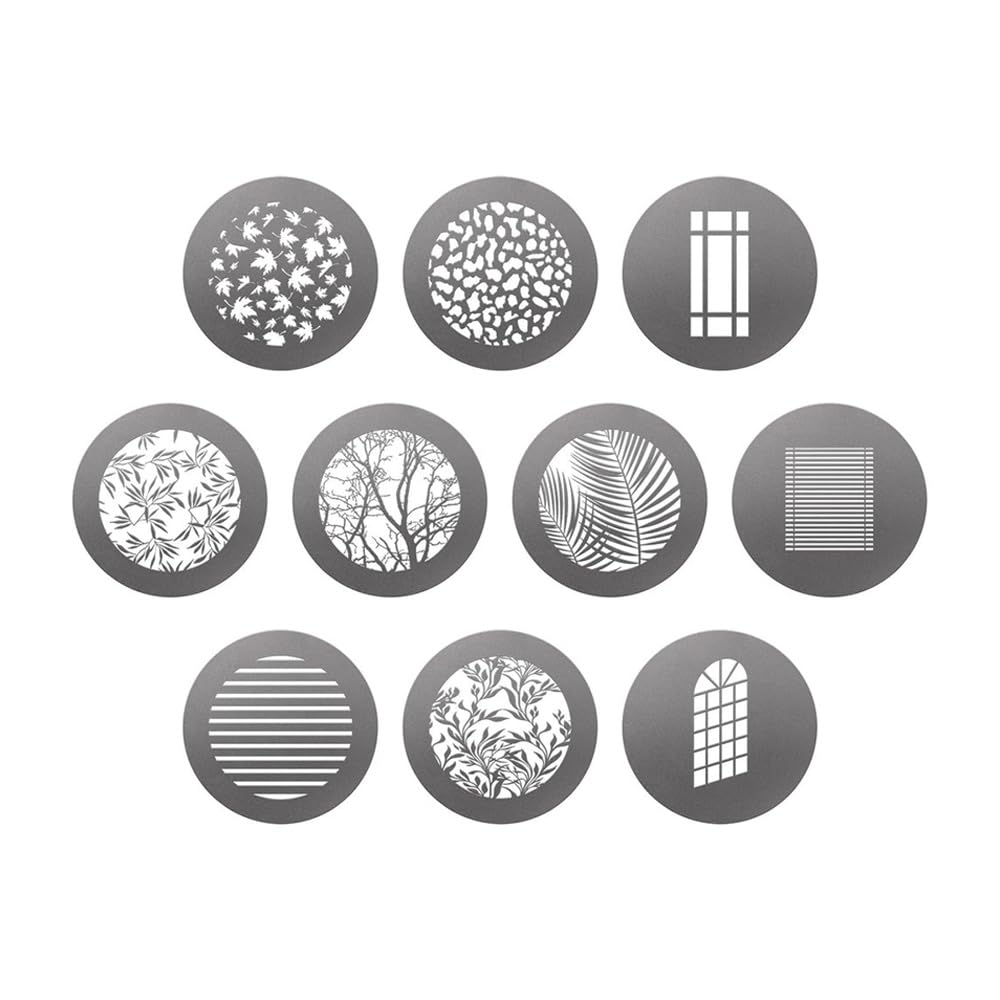 GOBO Set pour Optique snoot en Alliage d'aluminium Bowens Mount 13 GOBO Set pour Optique snoot en Alliage d'aluminium Bowens Mount 13