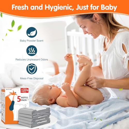 image for BestLink 5 Pack Refills Compatible with DEKOR CLASSIC Diaper Pails | 2