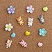 72PCS Push Pins Cute Cat Thumb Tacks Decorative Push Pins Wood Pin Board Tacks Assorted Colors Flower Push Pin Clips for Cork Board Wall Cubicle Accessories for Home Office Cute Desk Accessories