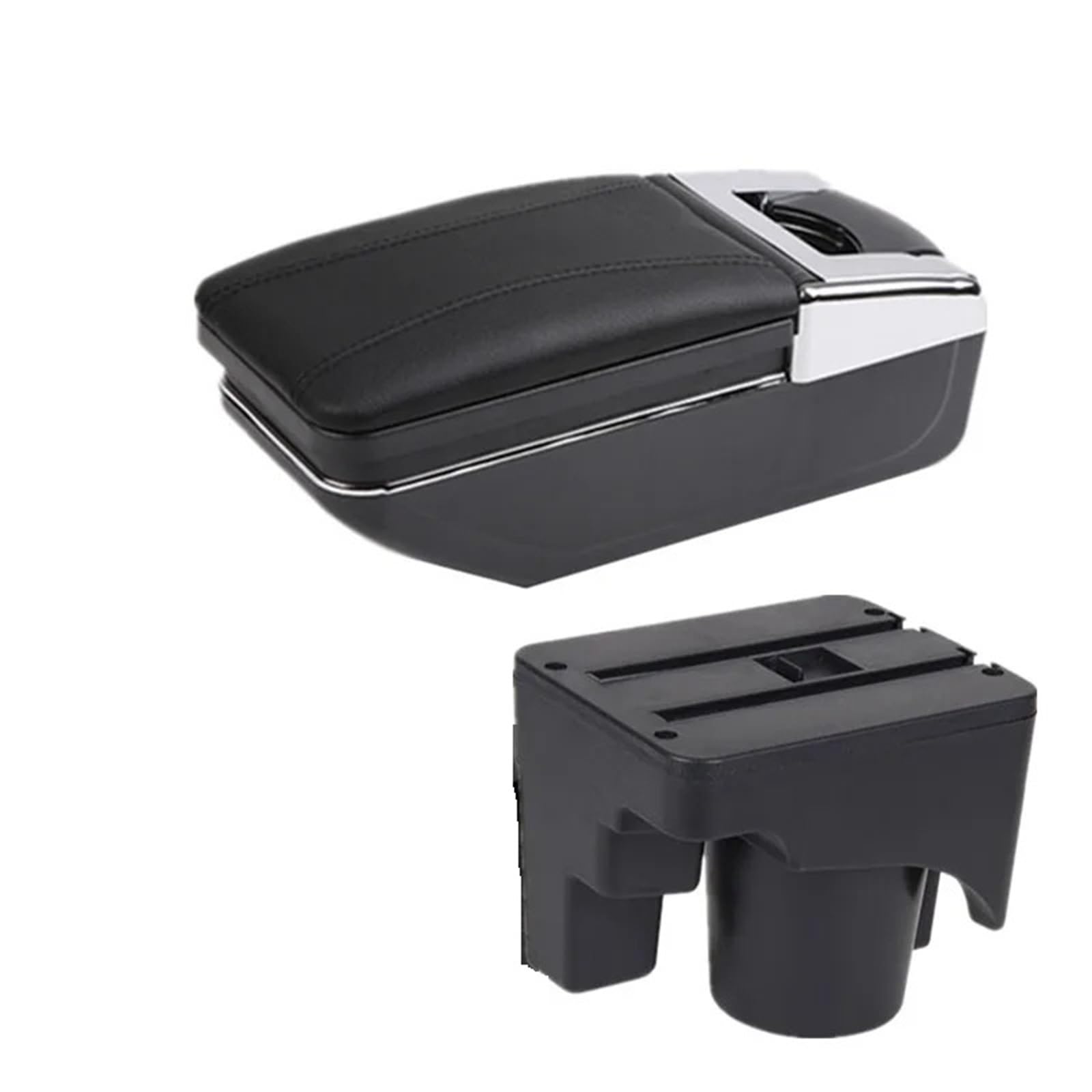 Hguvsjd Armrest Box For VW For Golf 6 5 Mk6 MK5 For Jetta For Sagitar Armrest Storage Box Interior Retrofit Car Armrests(A black line NO USB)