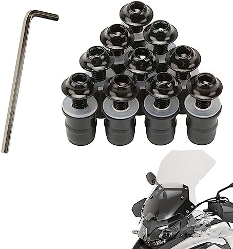 Kit Bulloni Parabrezza Moto Universale - 10 Pezzi In Alluminio CNC Per Honda, Yamaha, Suzuki - Foto 7