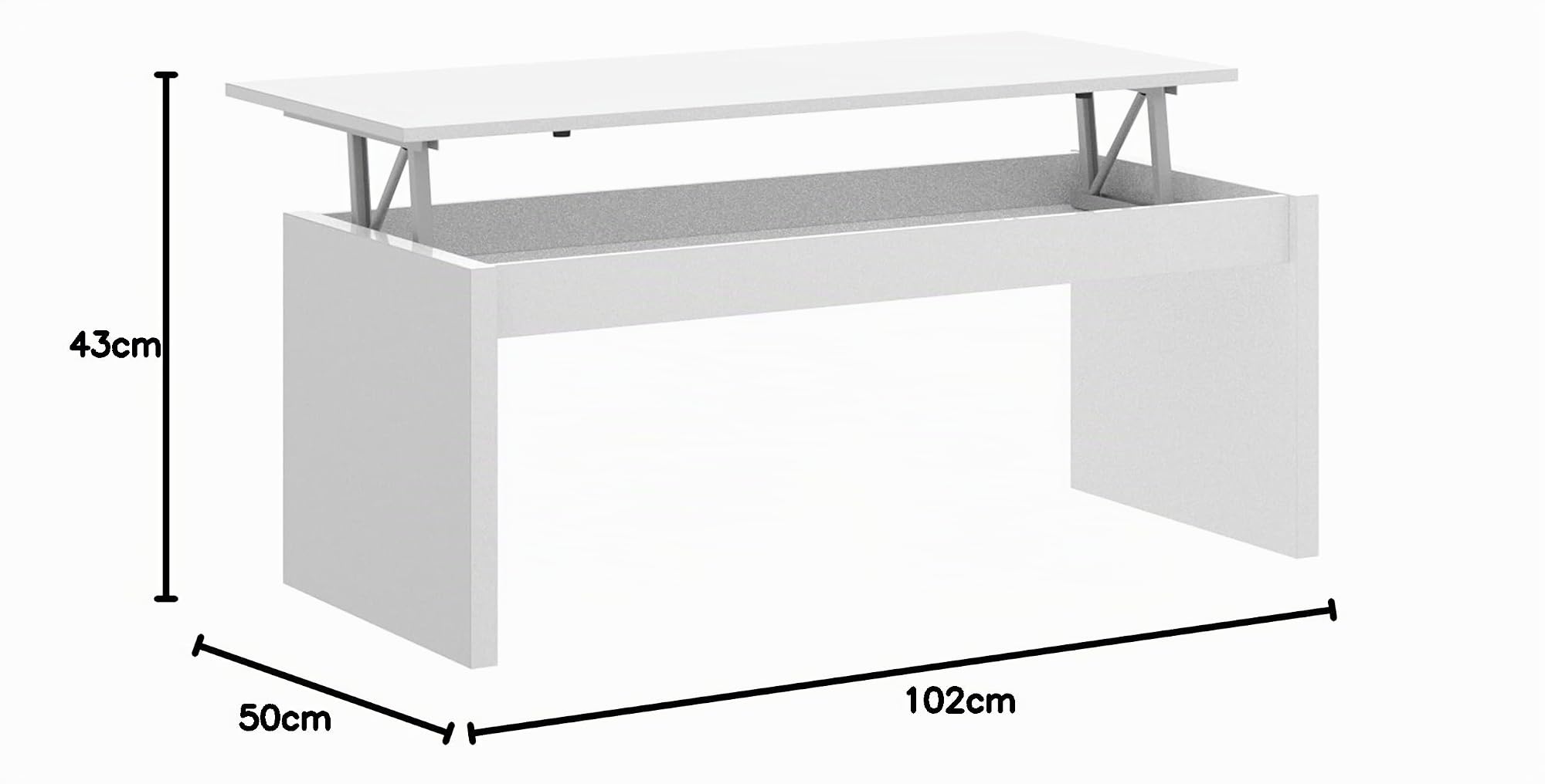 LIQUIDATODO ® - Mesa de centro elevable moderna y barata en color natural
