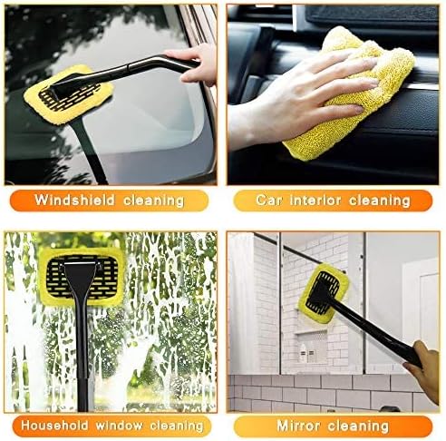 YOOHE Car Window Cleaner - Windshield Cleaner Tool, Car Windshield Cleaner with Detachable Handle for Auto Inside Glass Wiper Interior Accessories Car Cleaning Kit