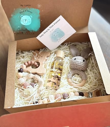 Coffret naissance ourson pour apaiser les gencives de bébé et faciliter le sommeil