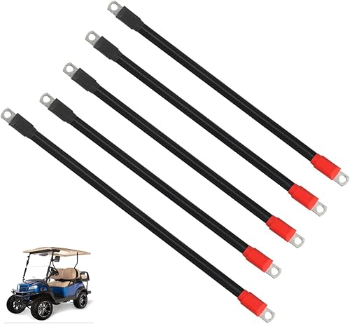 Cable de batería para carrito de golf, 4 calibradores, juego de cables de batería para EZGO TXT Medalist modelos 1994 en adelante (juego de 5)