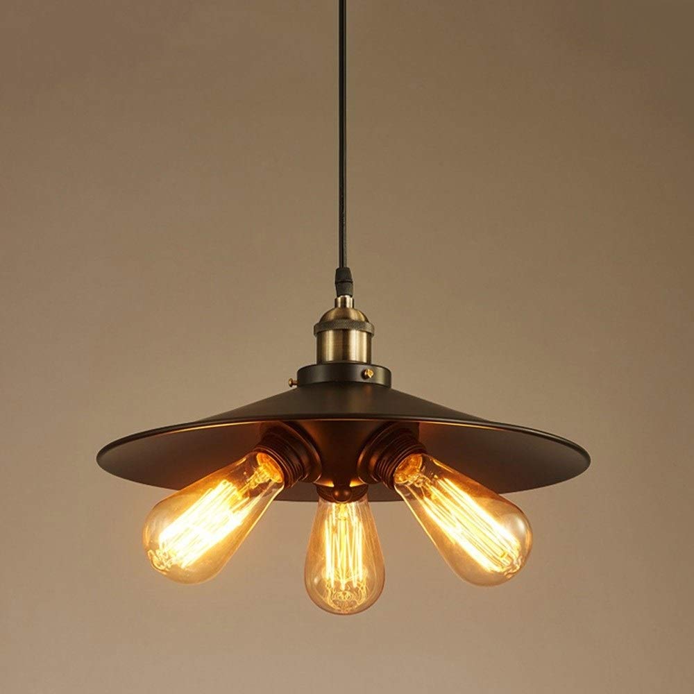 Suspension grange industrielle noire avec plafonnier E27 réglable chambre - 8