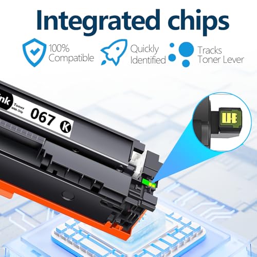 Image of 067 067H Black Toner Cartridge Set 2 Pack CRG-067 Compatible Replacement for Canon 067 canon067 Toner Works with Color ImageClass MF656Cdw LBP632Cdw MF654Cdw MF653Cdw LBP633Cdw MF650C LBP630C Printer
