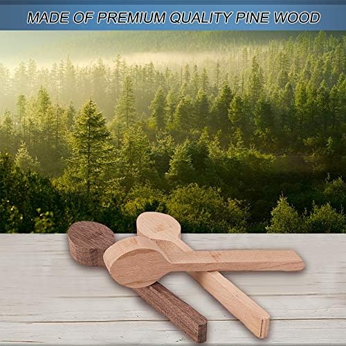 GORGECRAFT 3pcs Wood Carving Spoon Blank Cherry Wood Spoon Beech and Walnut Wood Unfinished Wooden Craft Kit for Whittler Starter