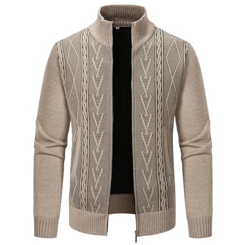 Cardigan homme épais en maille doublée pour ne plus jamais avoir froid en hiver