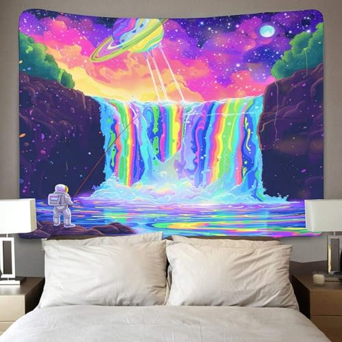 Couverture murale cascade 3D en polyester doux déco chambre