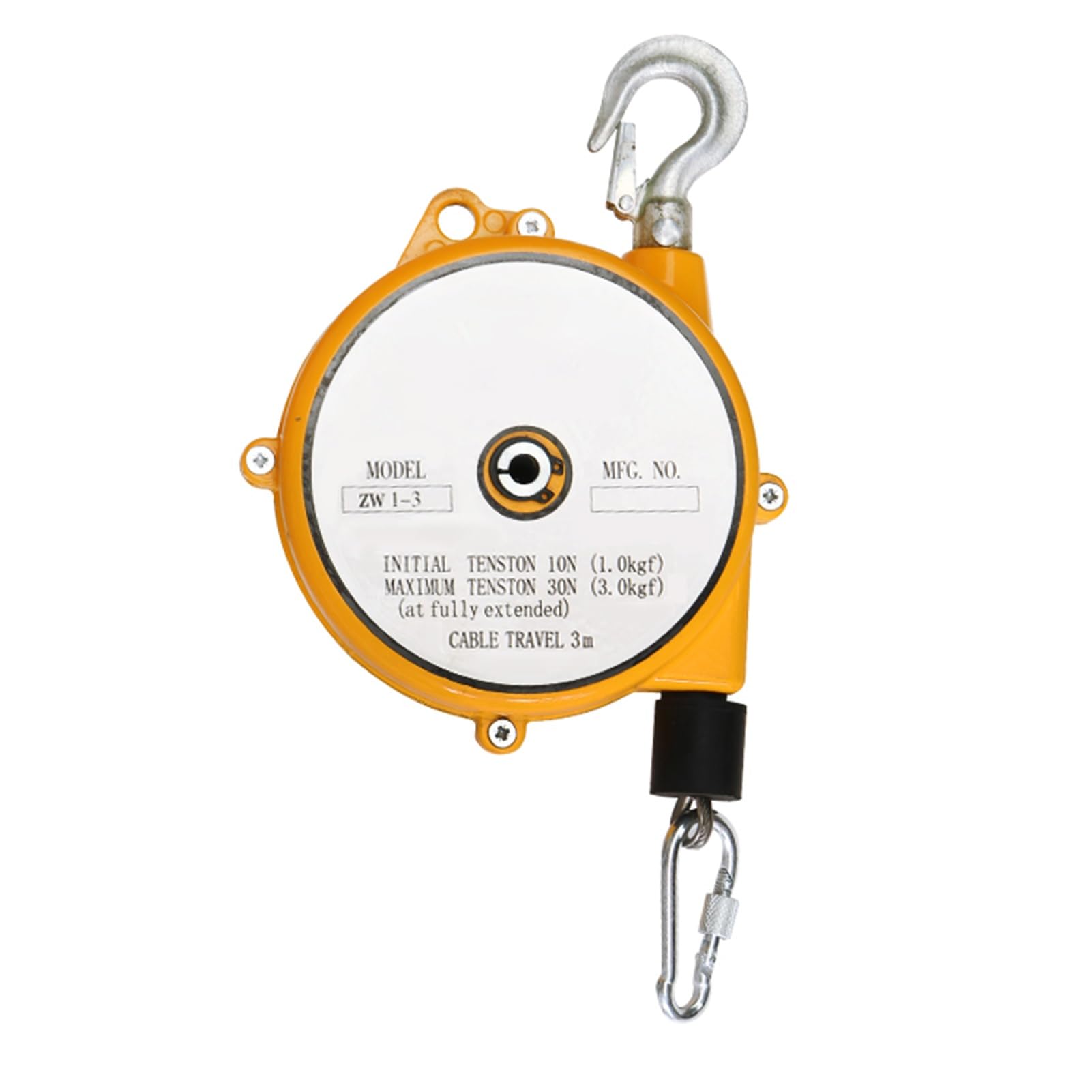 Spring Balancer, Retractable Hanging Scale Spring Balancer, Self-Locking, Adjustable, 3.0m, Multiple Loads(1-3kg)