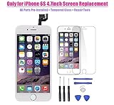 Full Digitizer Assembly for iPhone 6S (4.7 Inch) LCD Display Screen Replacement with Home Button + Front Camera + Proximity Sensor + Ear Speaker + Repair Tools, not for iPhone 6